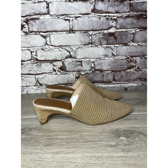 Donald J. Pliner Fenda Beige Tan Elastic Pointed Heel Mules Women Sz 9M US/40EU - Picture 15 of 16